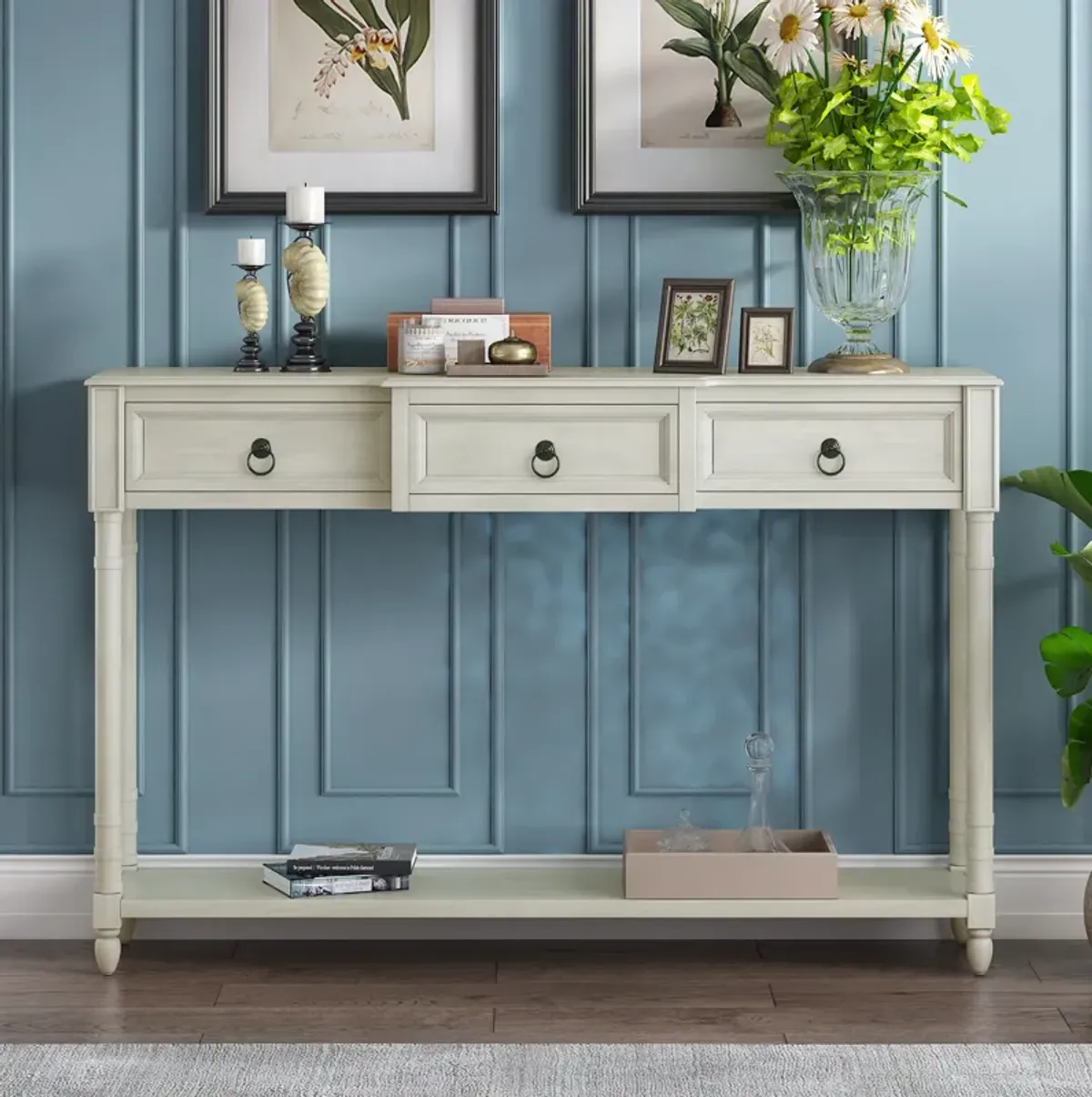 Merax Chic Console Table with Drawers for Entryway