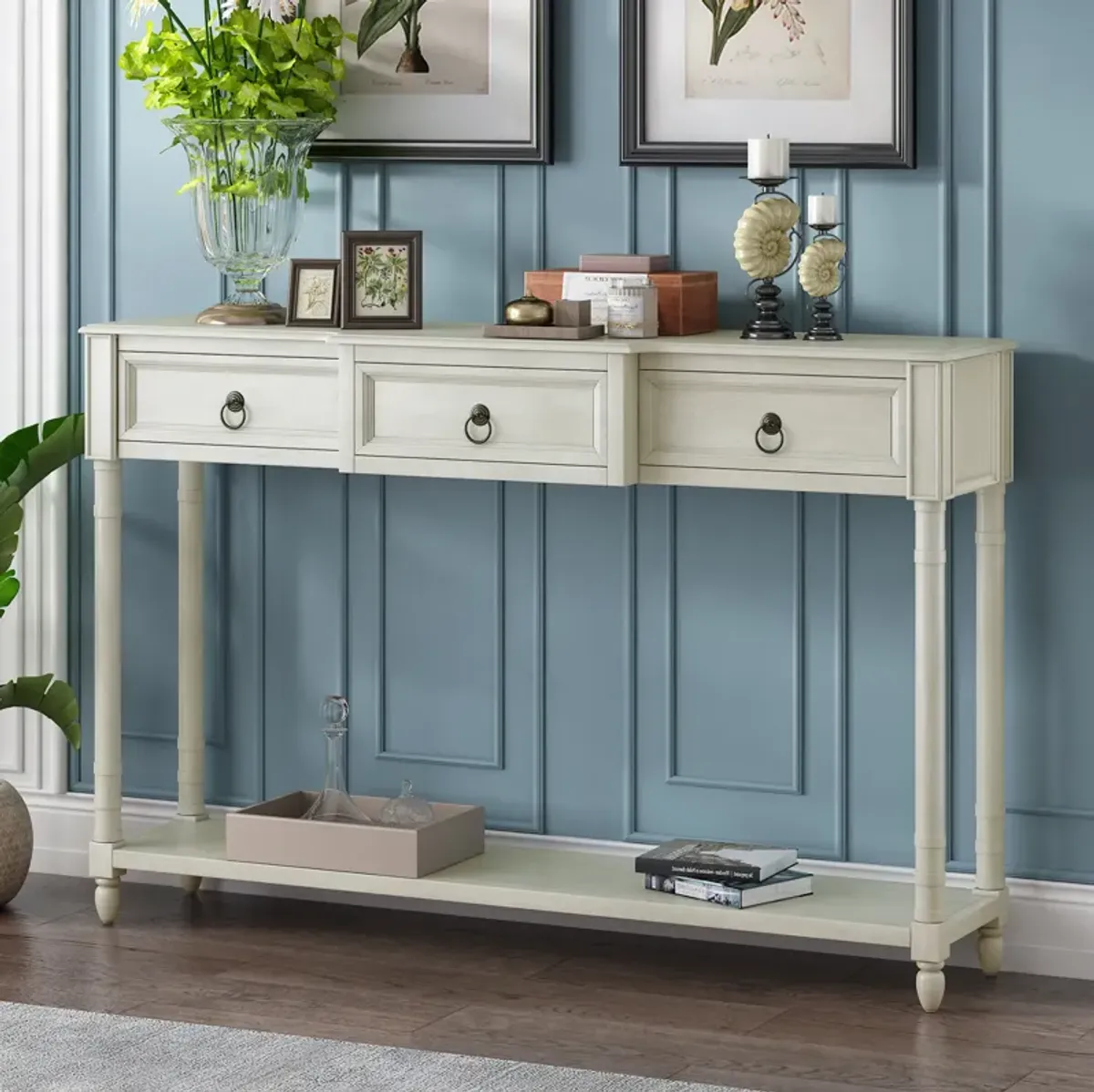 Merax Chic Console Table with Drawers for Entryway