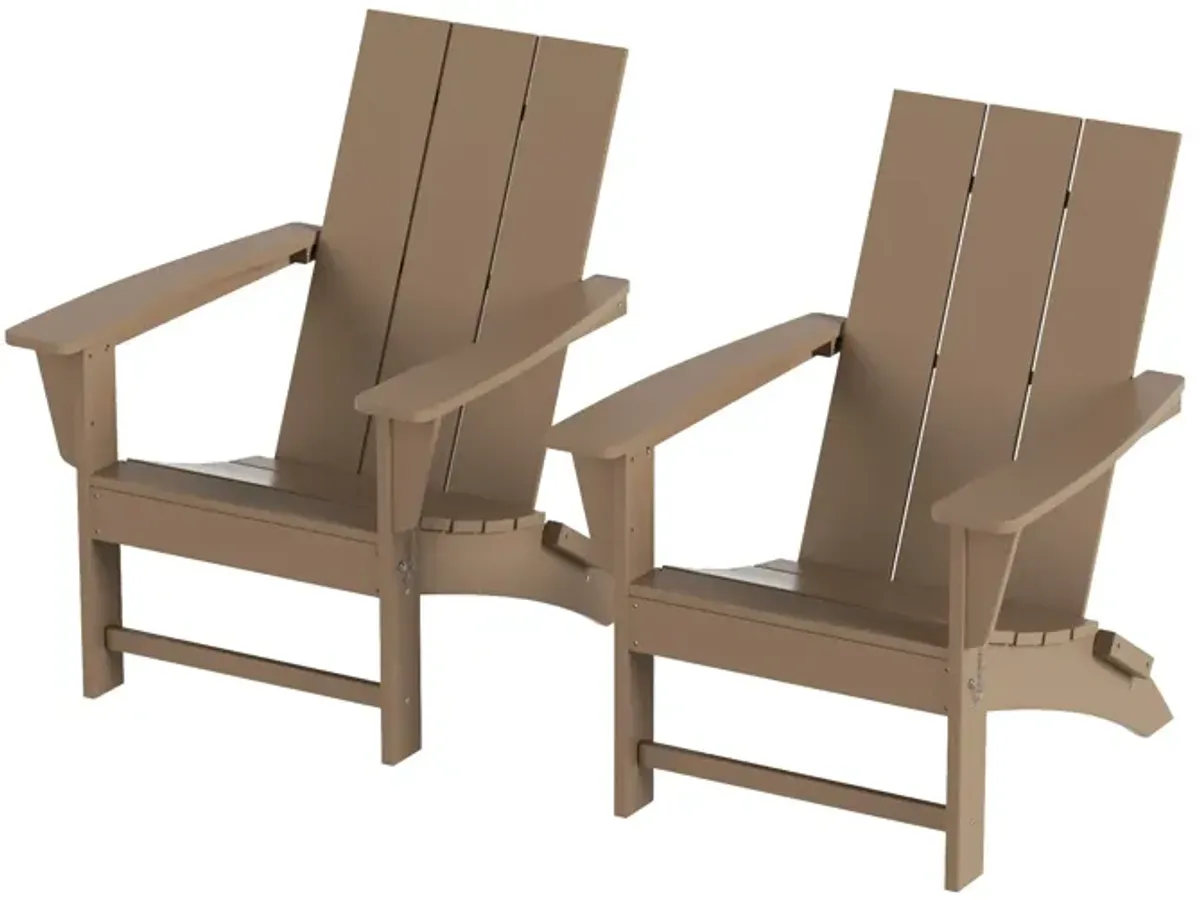 WestinTrends Modern Folding Adirondack Chair (Set of 2)