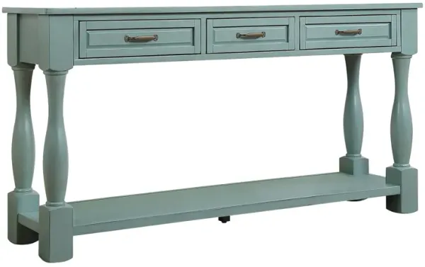 Mondawe 63 Inch Wooden Console Table With 3 Drawers And 1 Bottom Shelf Entrance Hallway Sofa Table