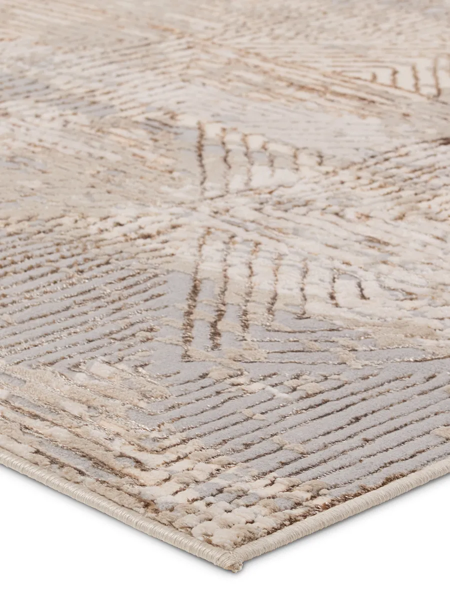 Catalyst Eshe Tan/Taupe 3'3" x 12' Runner Rug