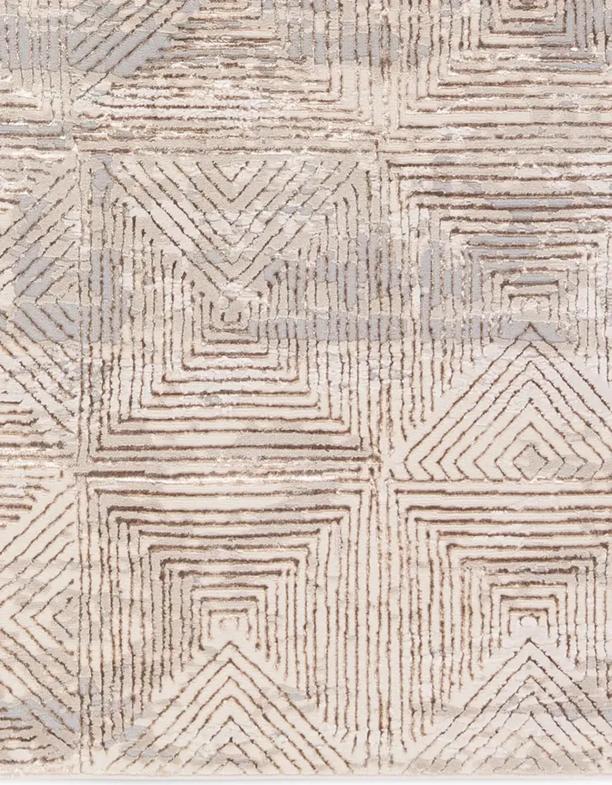 Catalyst Eshe Tan/Taupe 3'3" x 12' Runner Rug