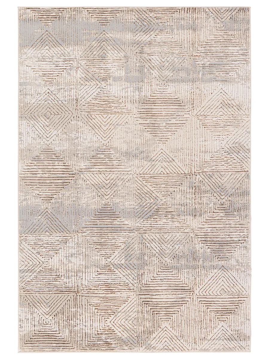 Catalyst Eshe Tan/Taupe 3'3" x 12' Runner Rug