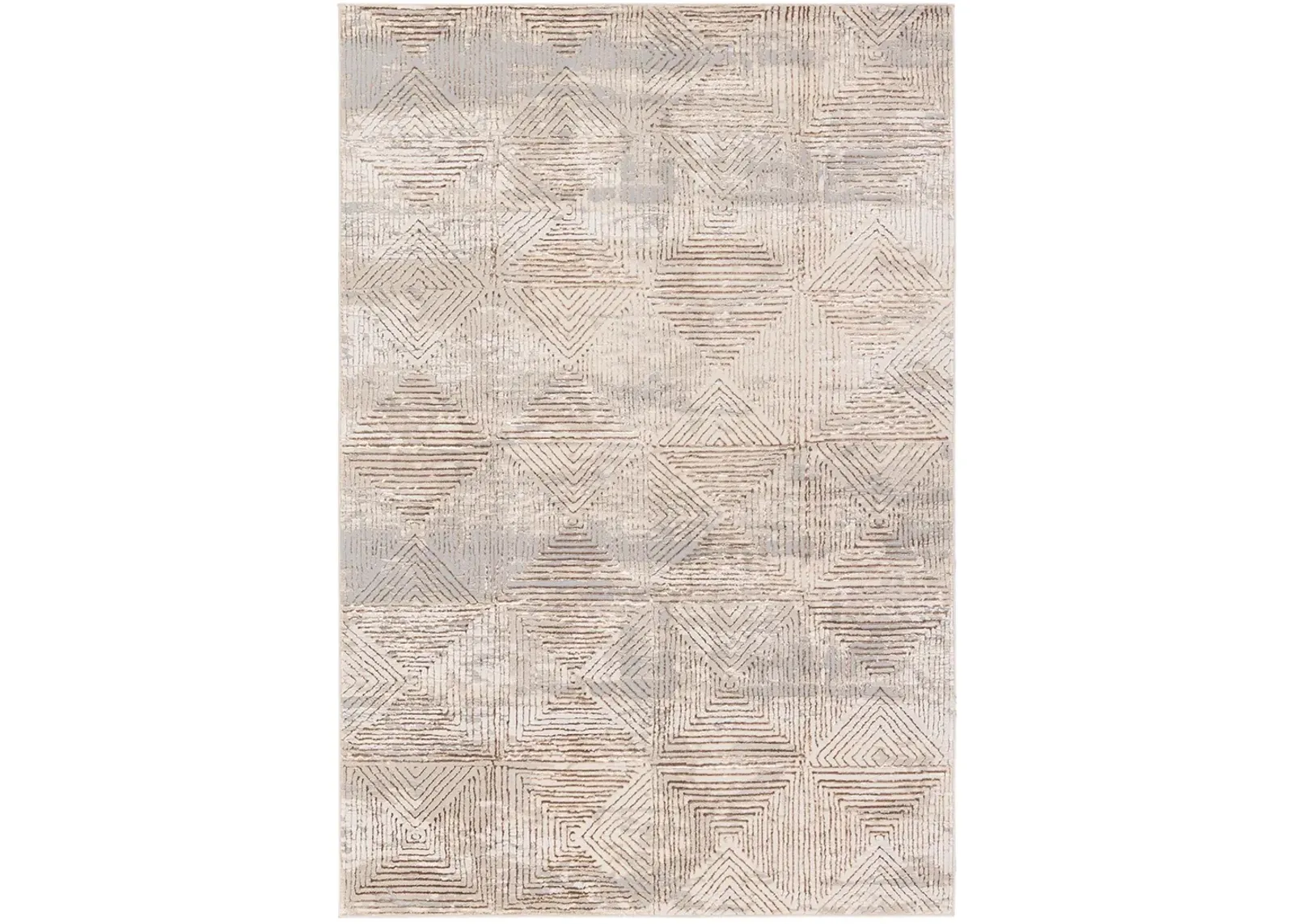 Catalyst Eshe Tan/Taupe 3'3" x 12' Runner Rug