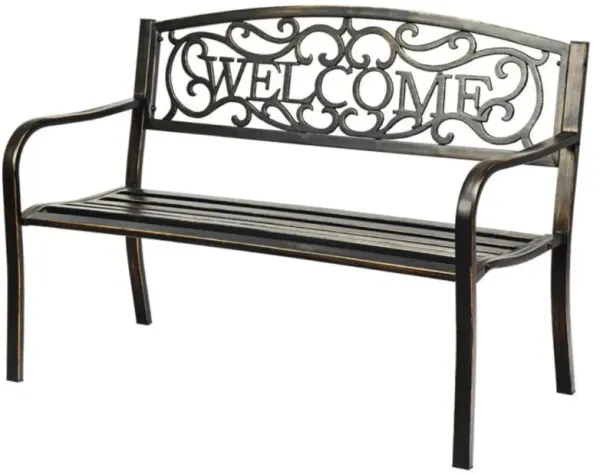 Outdoor Furniture Steel Frame Porch Garden Bench