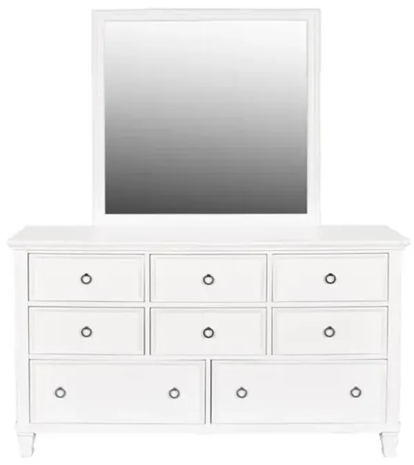 New Classic Furniture Furniture Tamarack Solid Wood 8-Drawer Dresser in White