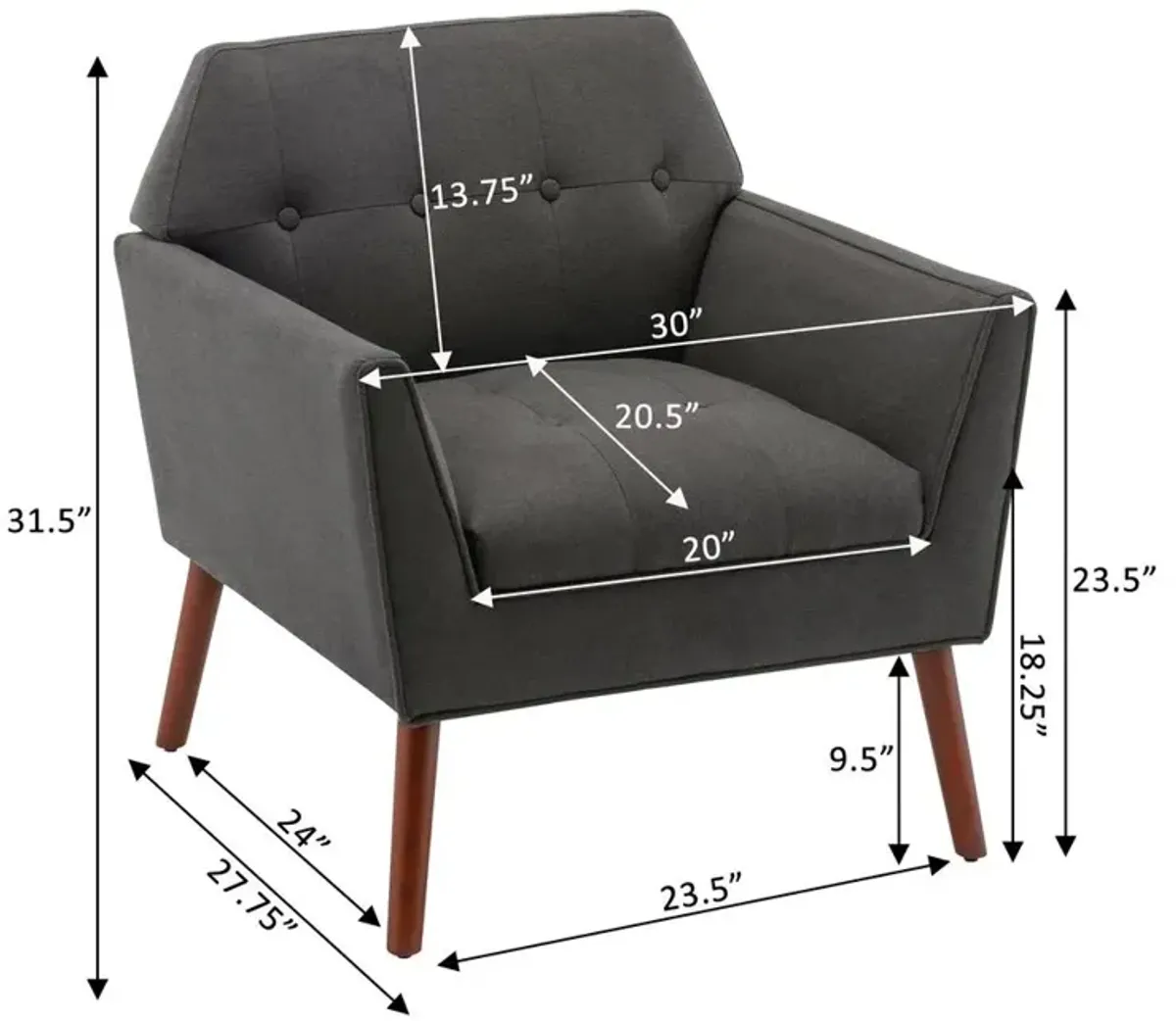 Convenience Concepts Take a Seat Andy Accent Chair