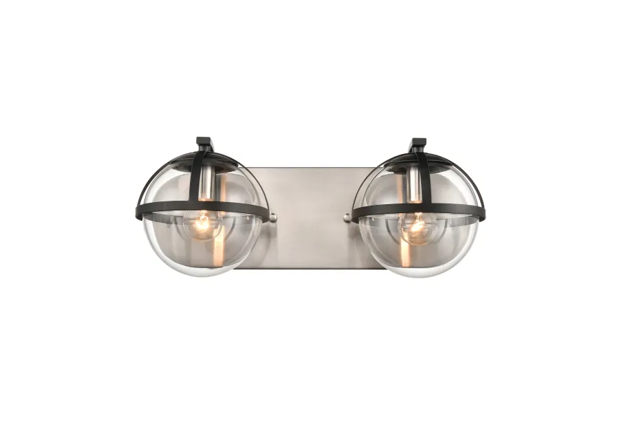 Davenay 16'' Wide 2-Light Silver Vanity Light