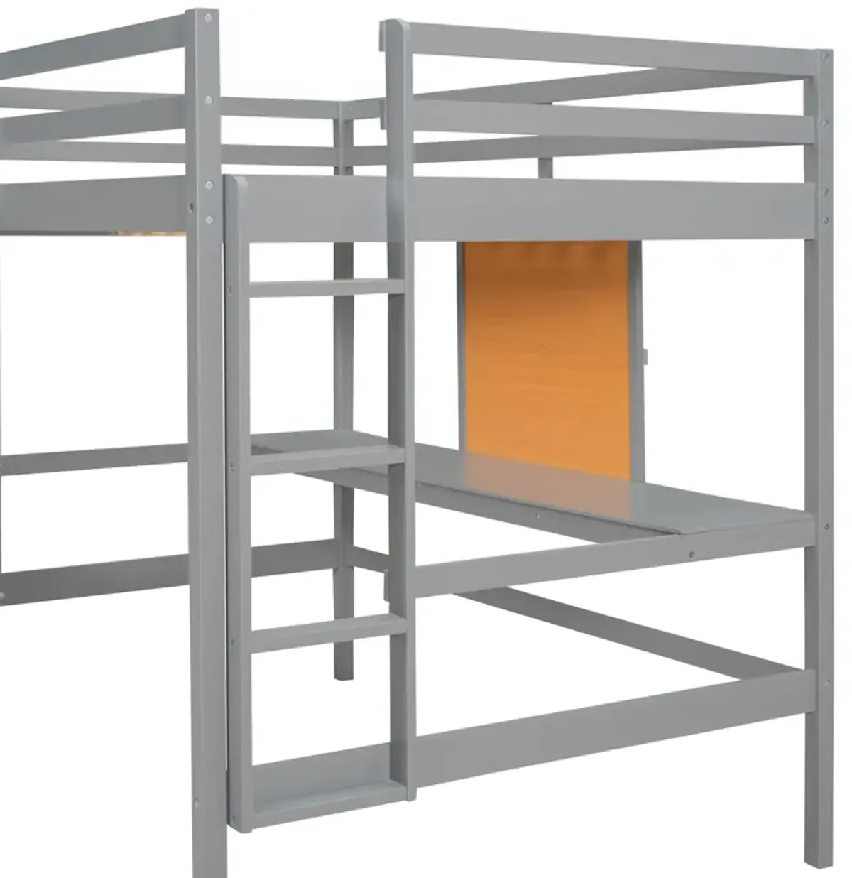 Merax Modern  Wooden Loft Bed with Desk