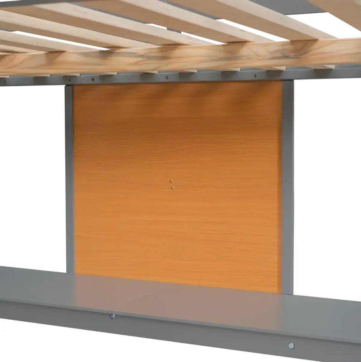 Merax Modern  Wooden Loft Bed with Desk