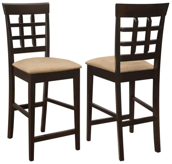 Gabriel Upholstered Counter Height Stools Cappuccino and Beige (Set of 2)