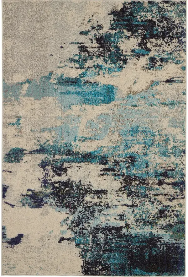 Celestial CES02 Ivory/Blue 3'11" x 5'11" Rug