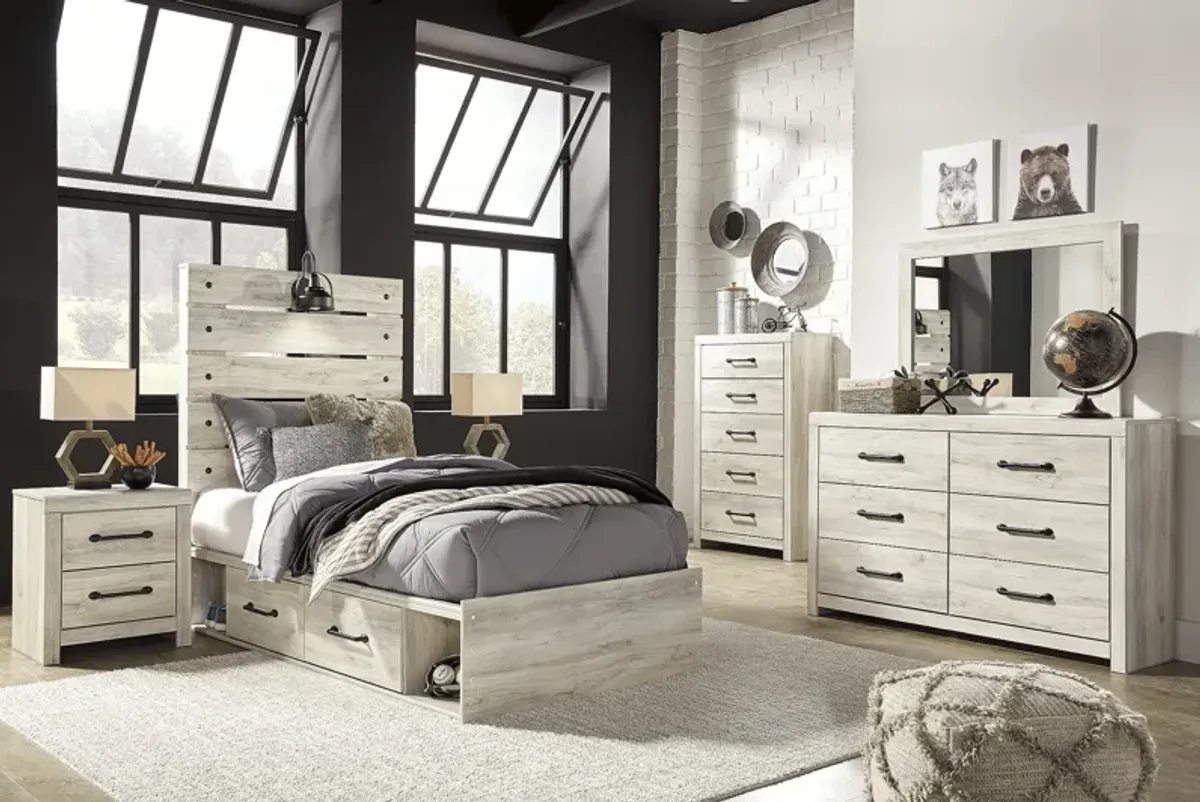 Cambeck Twin Panel Bed with 2 Storage Drawers