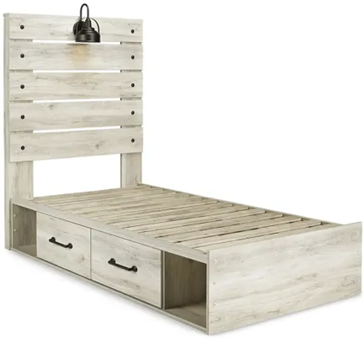 Cambeck Twin Panel Bed with 2 Storage Drawers