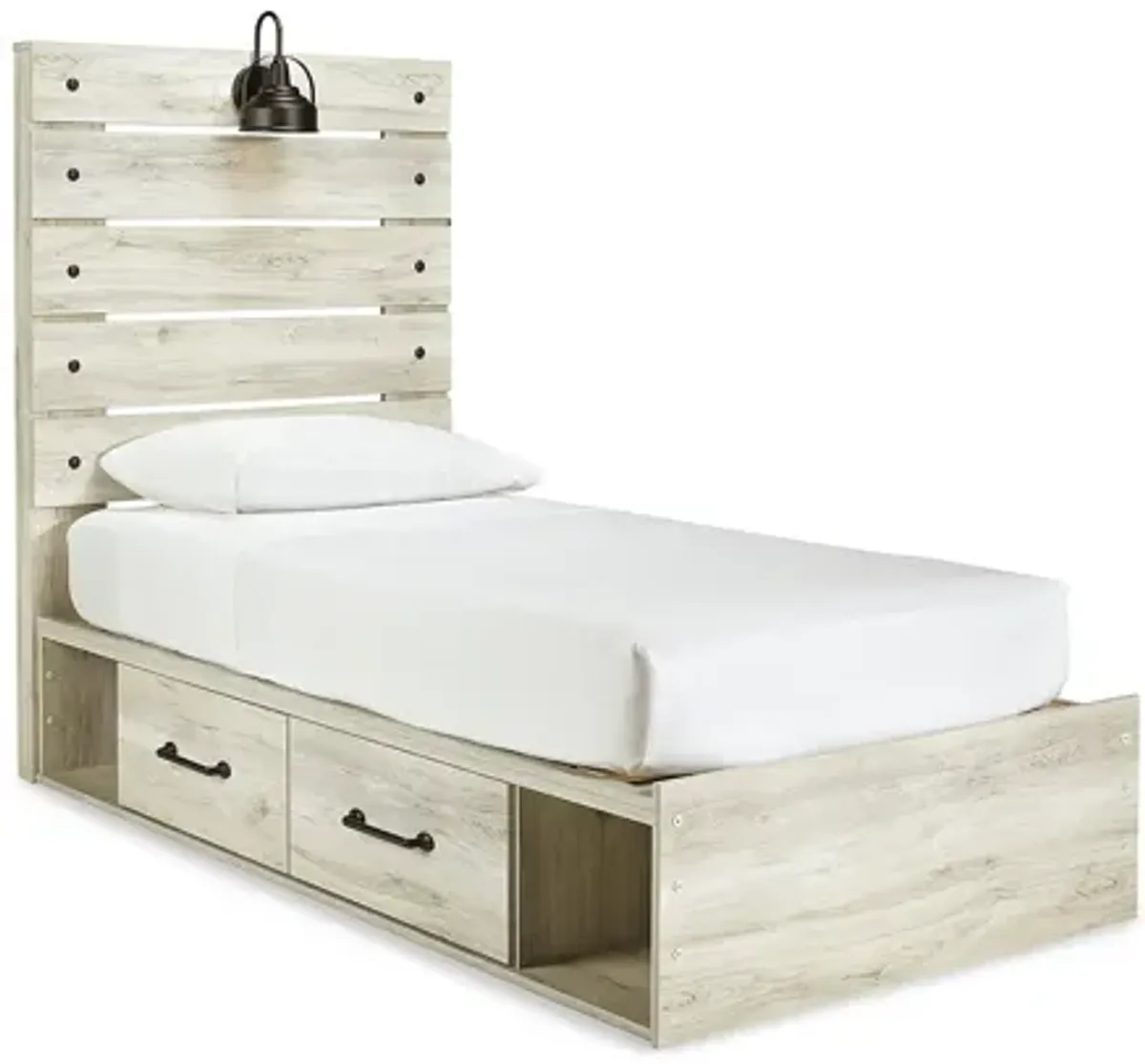 Cambeck Twin Panel Bed with 2 Storage Drawers