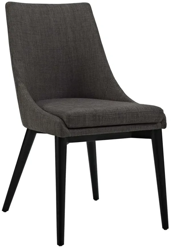 Modway Viscount Mid-Century Modern Upholstered Fabric Kitchen and Dining Room Chair in Brown