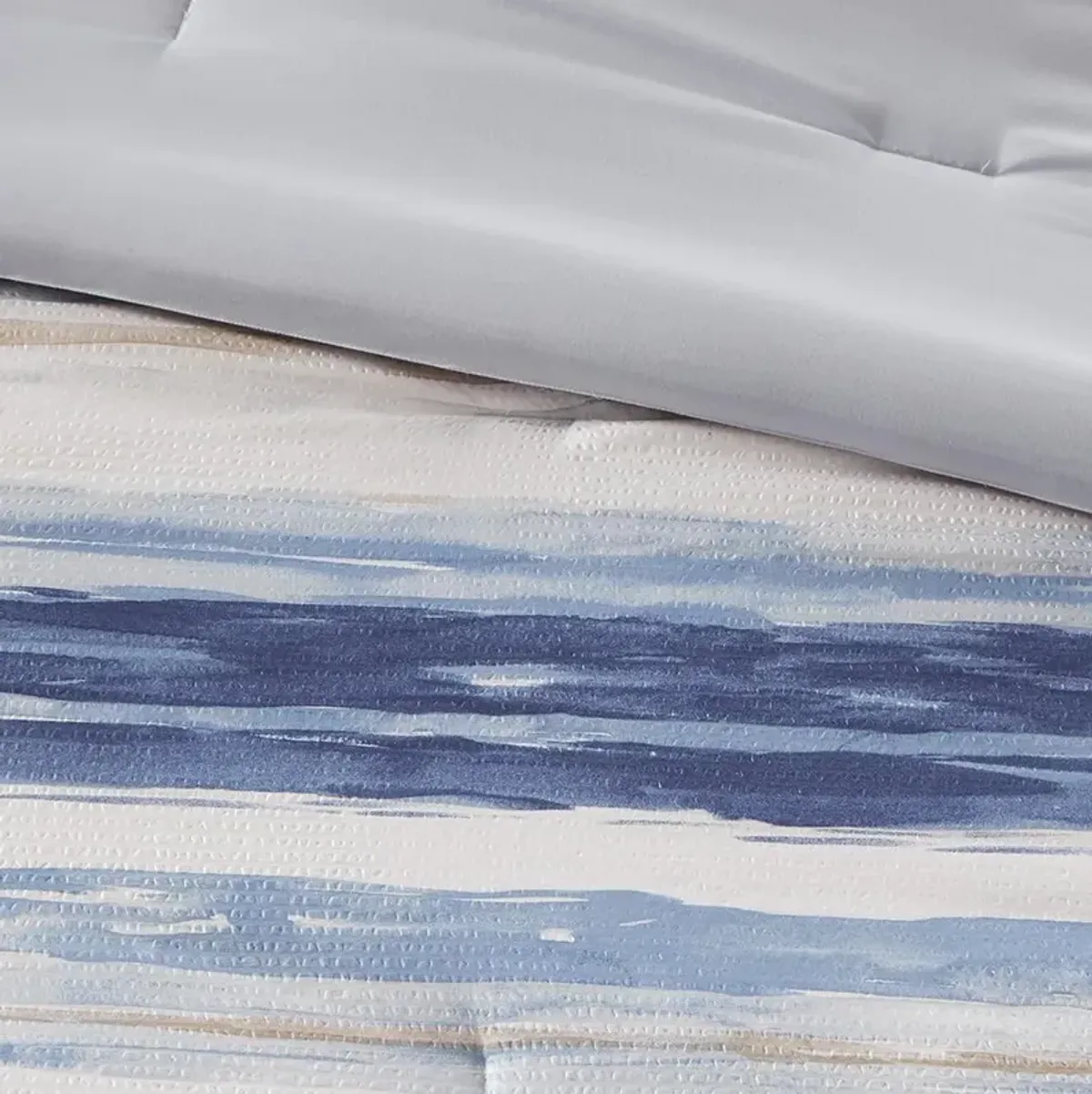 Belen Kox Serene Watercolor Stripe Seersucker Comforter Set, Belen Kox