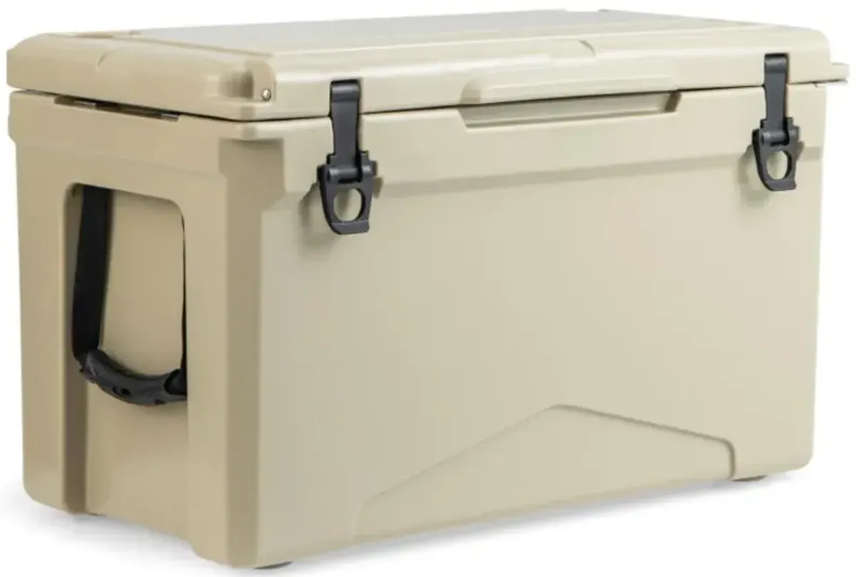 Hivvago 50 QT Rotomolded Cooler Insulated Portable Ice Chest with Integrated Cup Holders