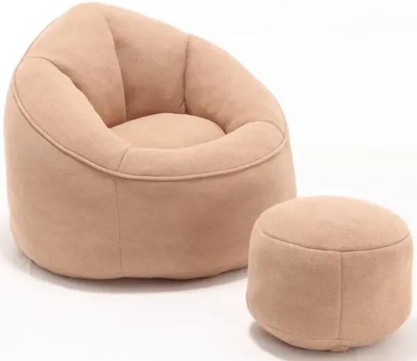 Merax Bean Bag Sofa Accent Chair with Footrest