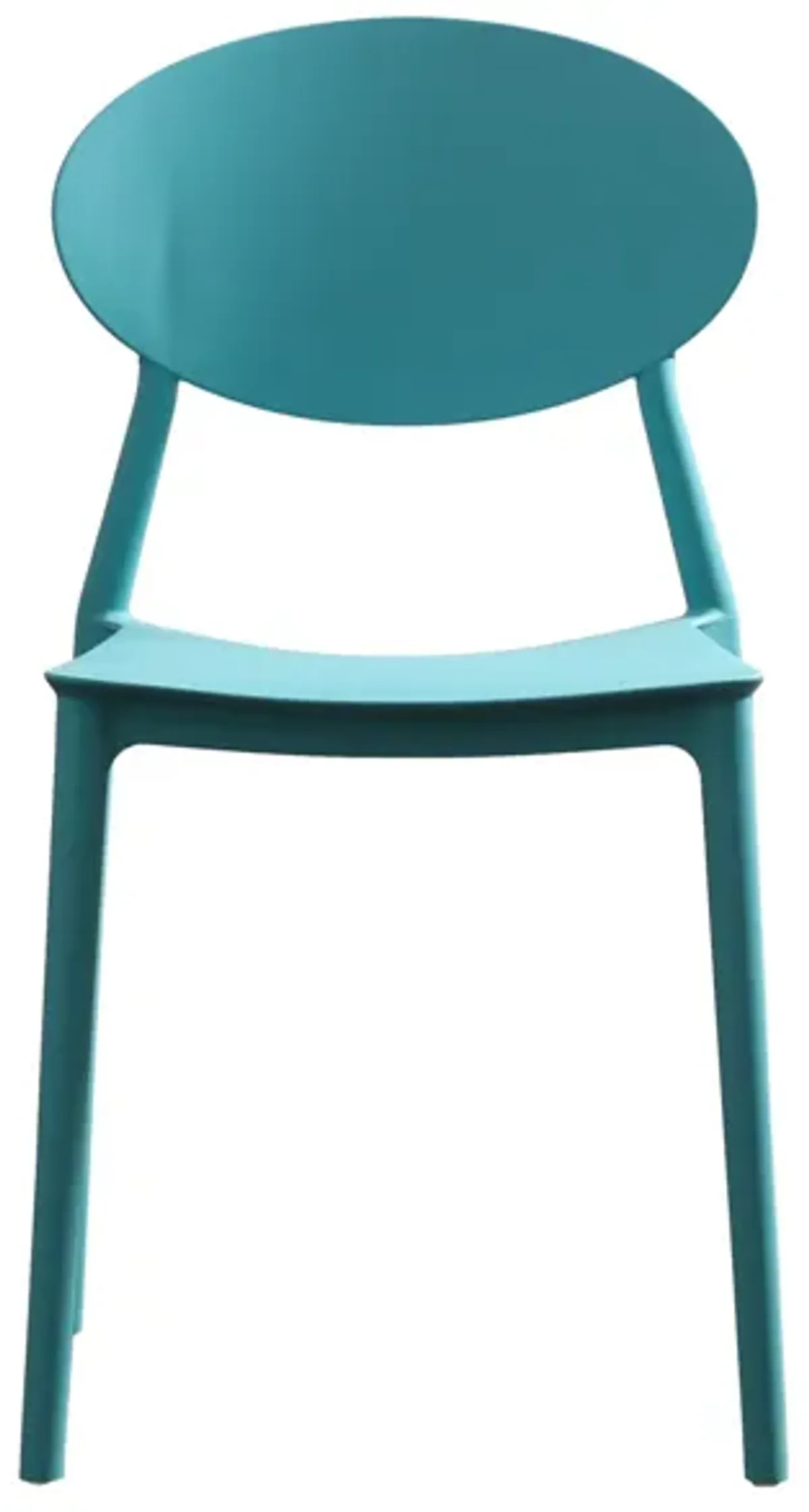 Corie Outdoor Patio Chair Set of 2, Midcentury Modern Style, Teal Blue