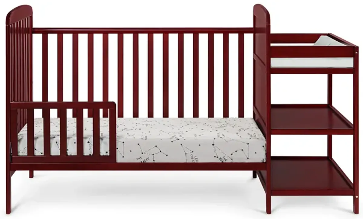 Suite Bebe Ramsey 3-in-1 Crib and Changer Combo Cherry