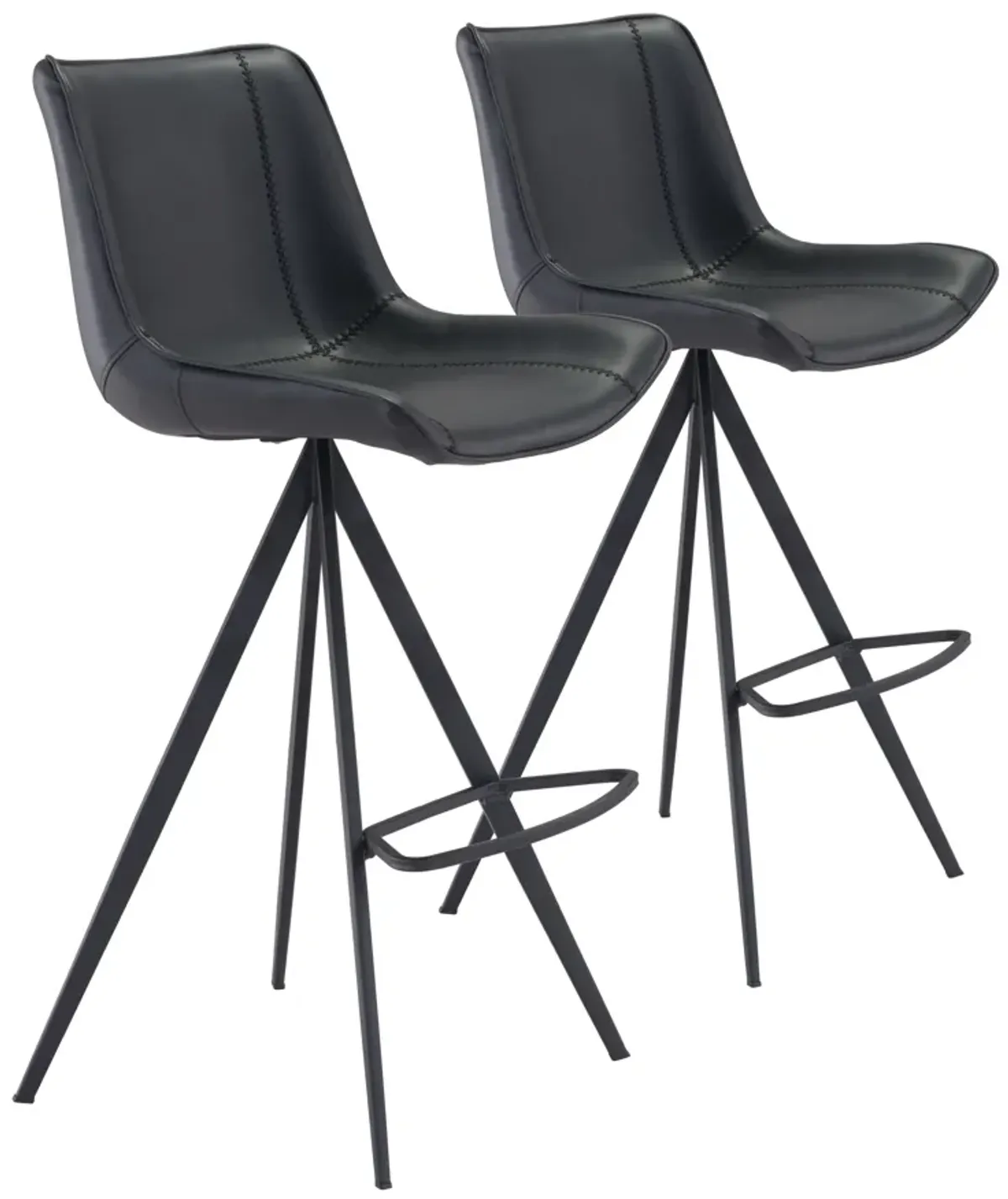 Aki Barstool (Set of 2) Black