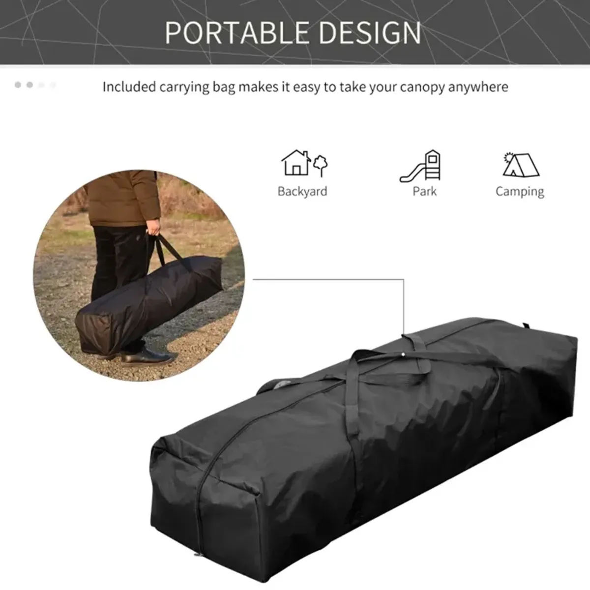 Pop-Up Canopy Party Tent with 4 Sidewalls for Outdoor Events