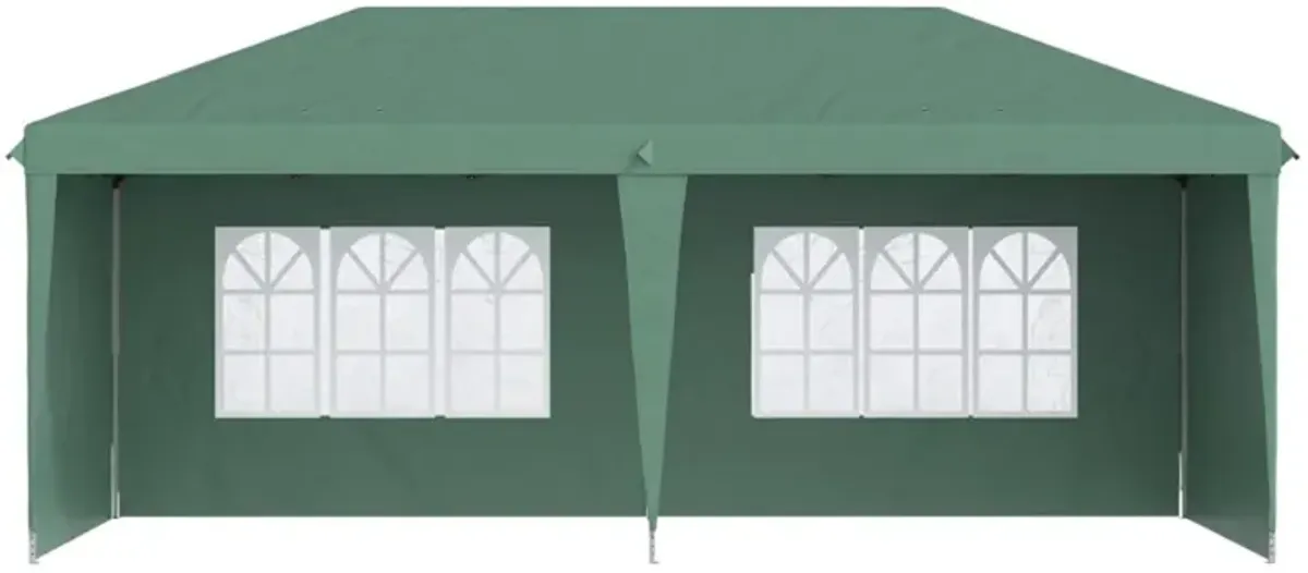 Pop-Up Canopy Party Tent with 4 Sidewalls for Outdoor Events