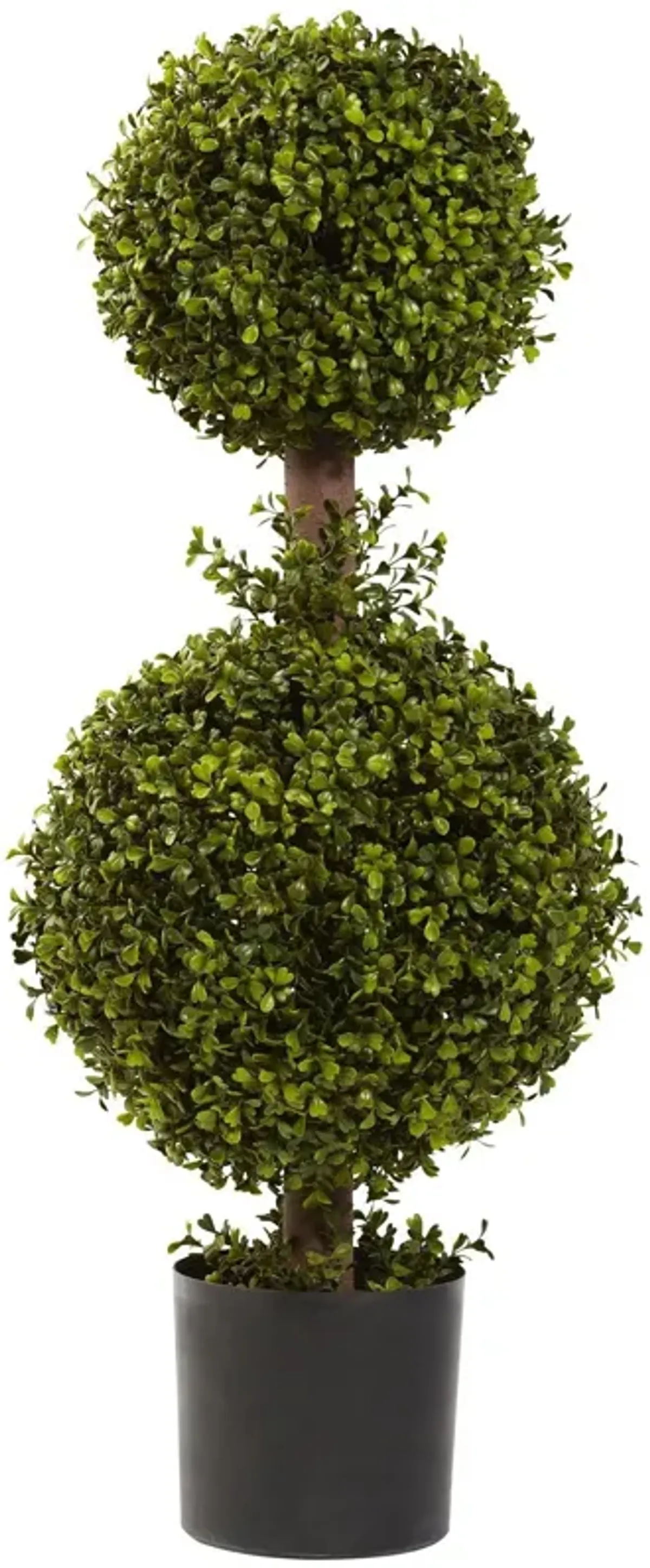 Nearly Natural 35-in Double Boxwood Topiary