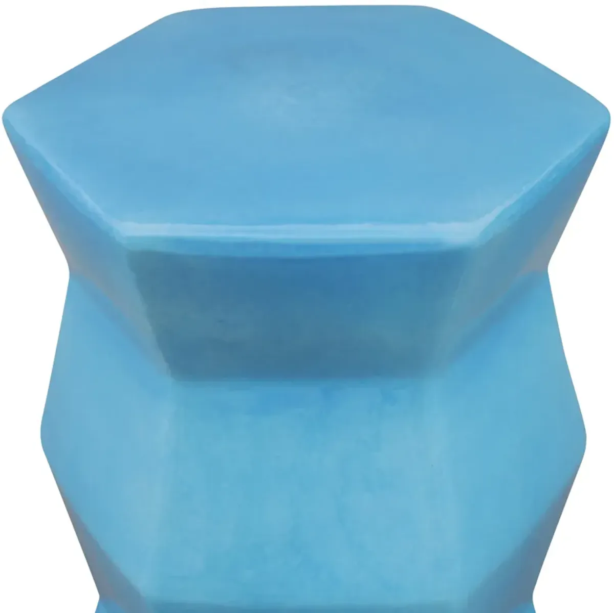 Sunnydaze 17.25 in Moderno Geometric Glaze Ceramic Garden Stool