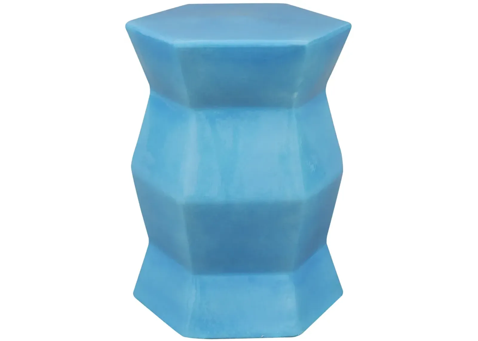 Sunnydaze 17.25 in Moderno Geometric Glaze Ceramic Garden Stool