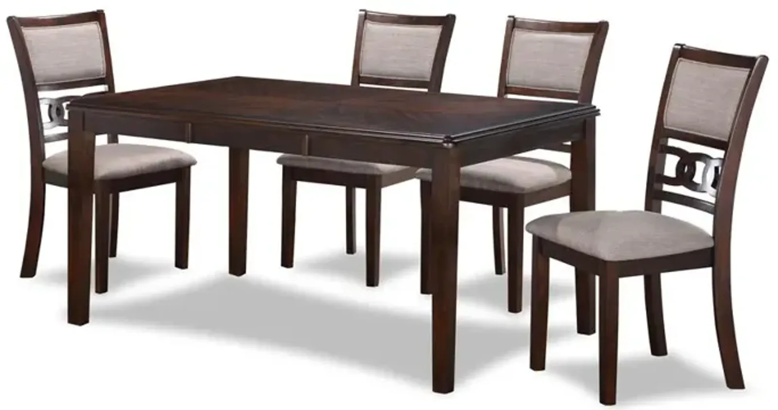 New Classic Furniture Gia 6 Pc Dining Table, 4 Chairs & Bench -Cherry