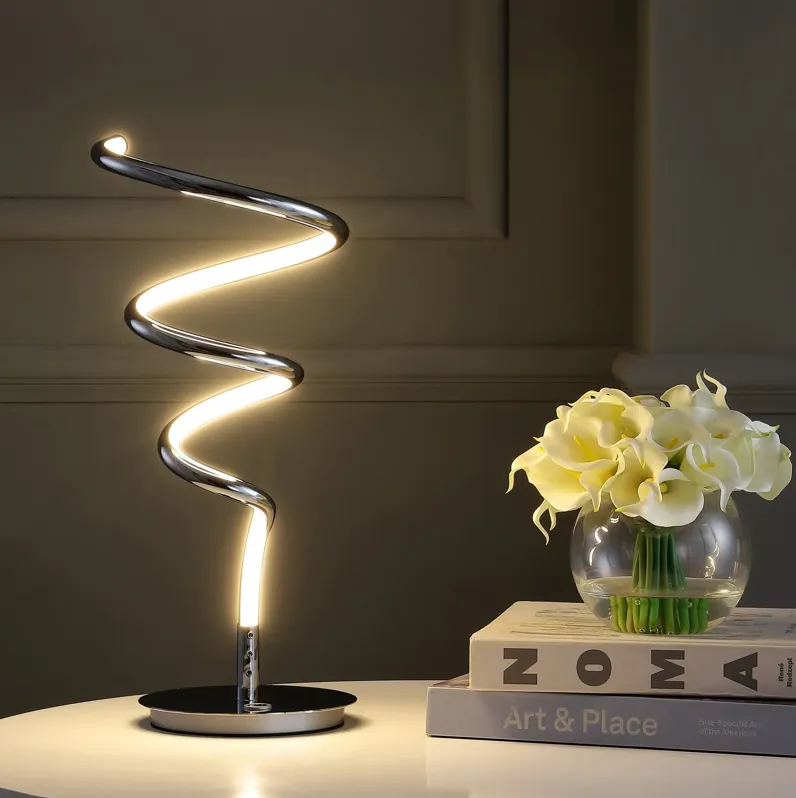 Scribble Modern Dimmable Metal Integrated LED Table Lamp