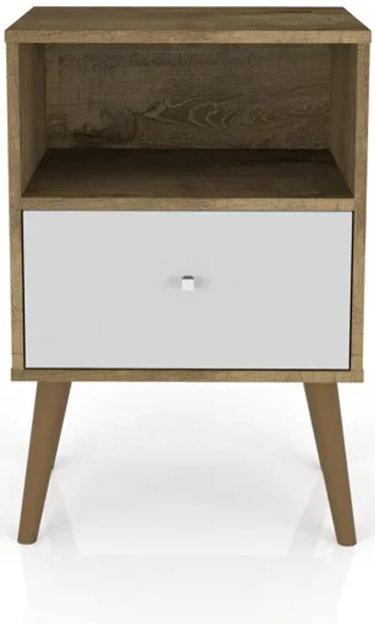 Liberty 1.0 Nightstand in Brown and White