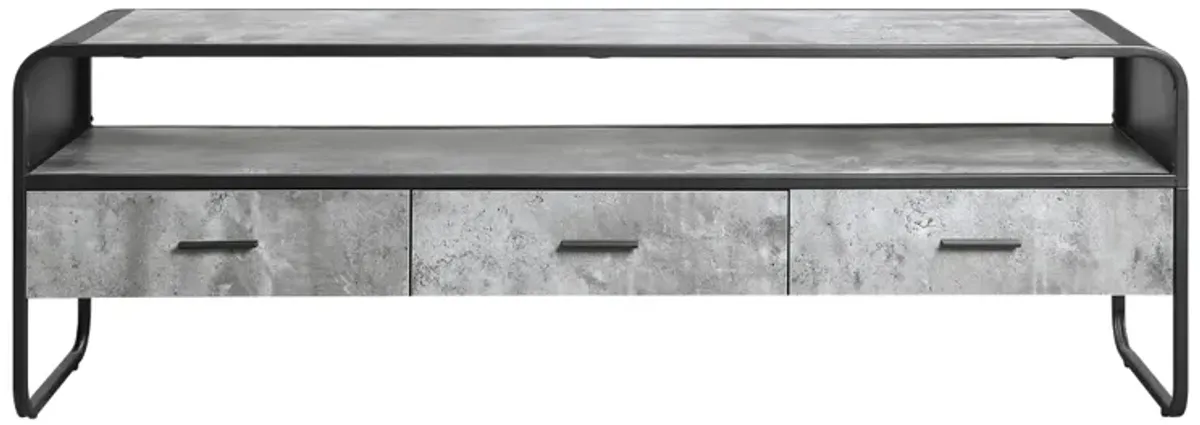 Raziela TV Stand, Concrete