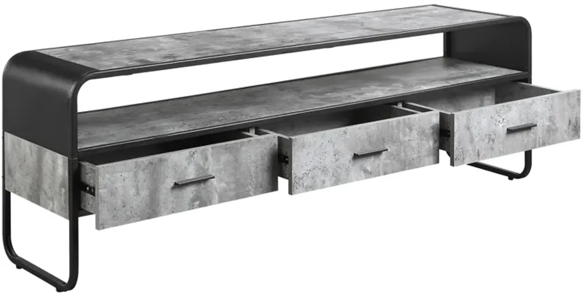 Raziela TV Stand, Concrete