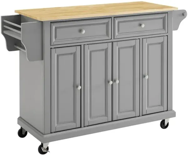 Full Size Wood Top Kitchen Cart