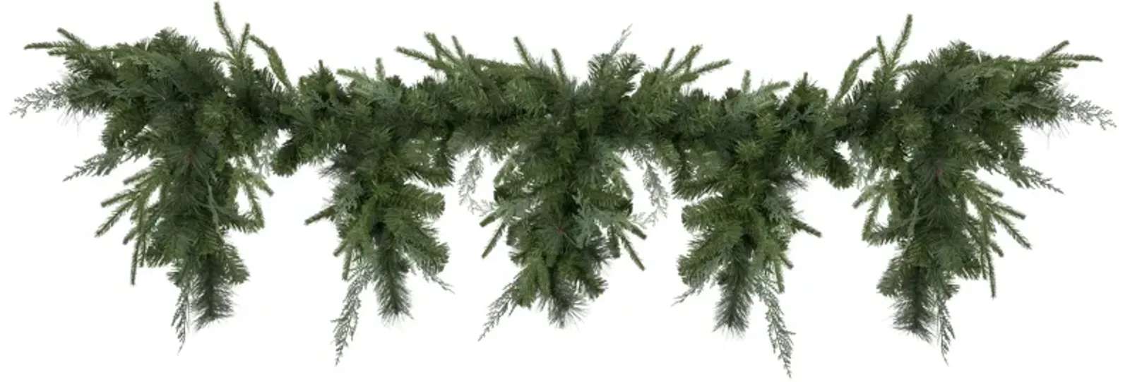 6' x 18" Mixed Pine Artificial Christmas Icicle Garland  Unlit