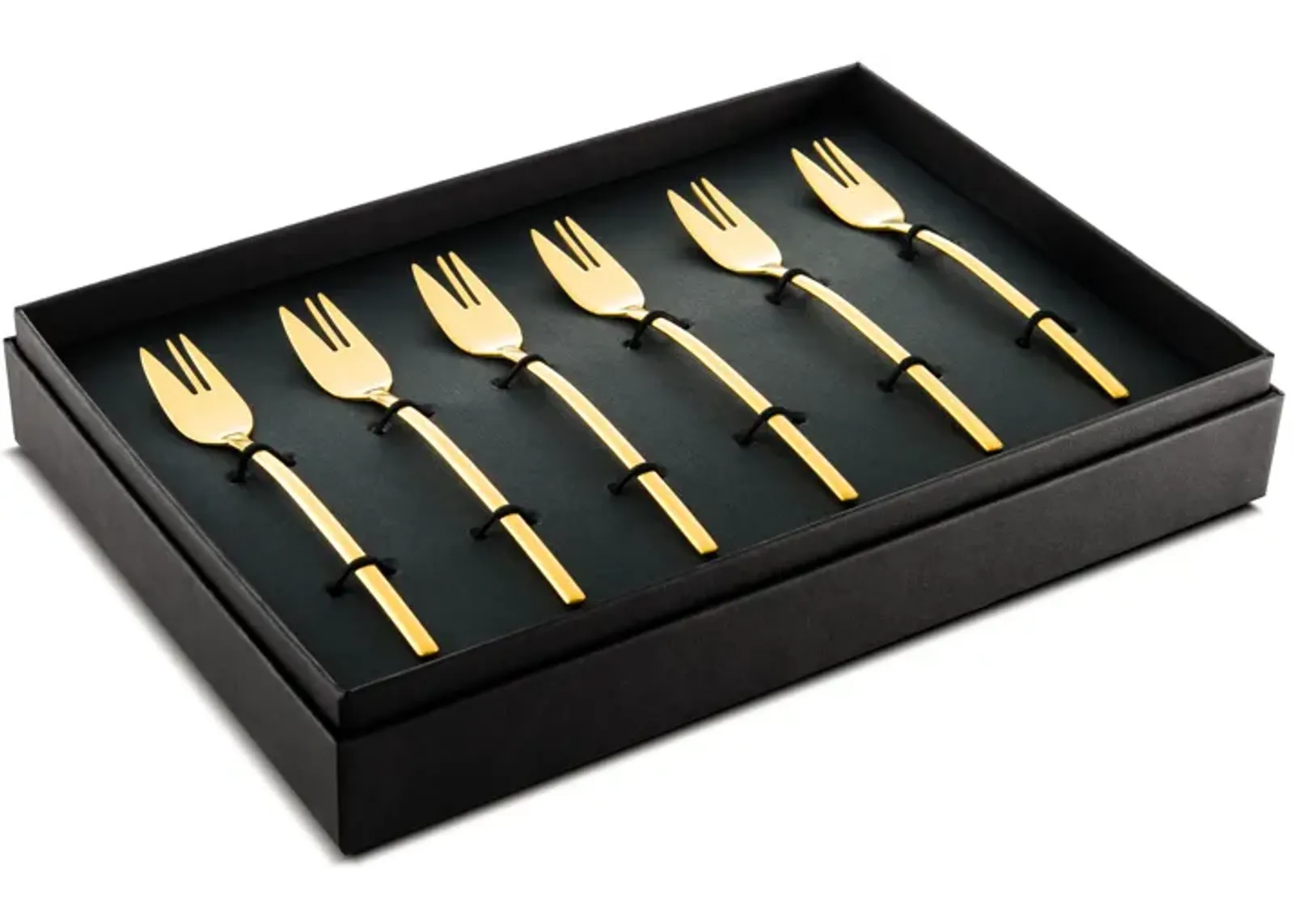 Due Ice Gold Cake Fork Set 6 Pieces