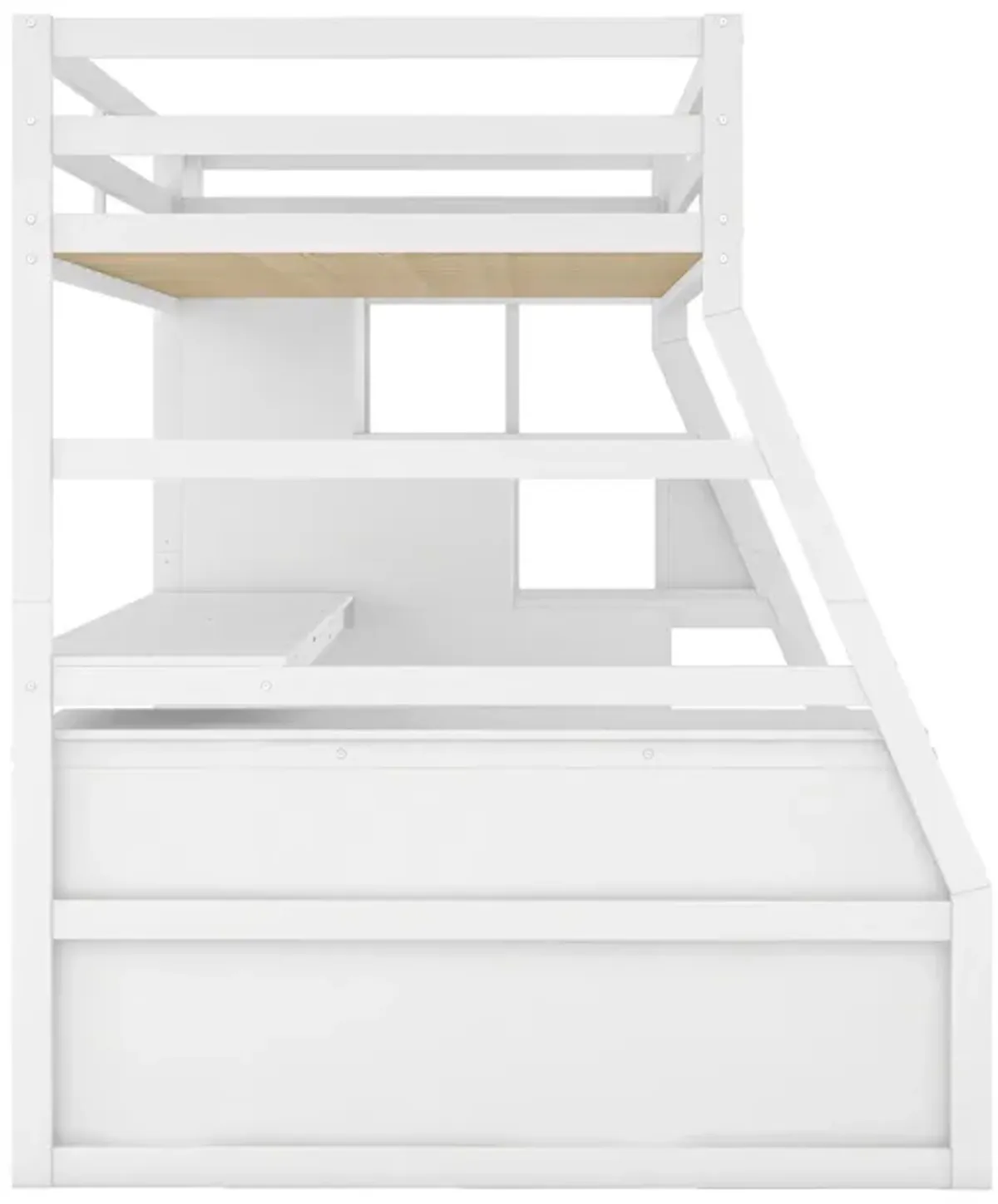 Merax Loft Bed with 7 Drawers and Desk