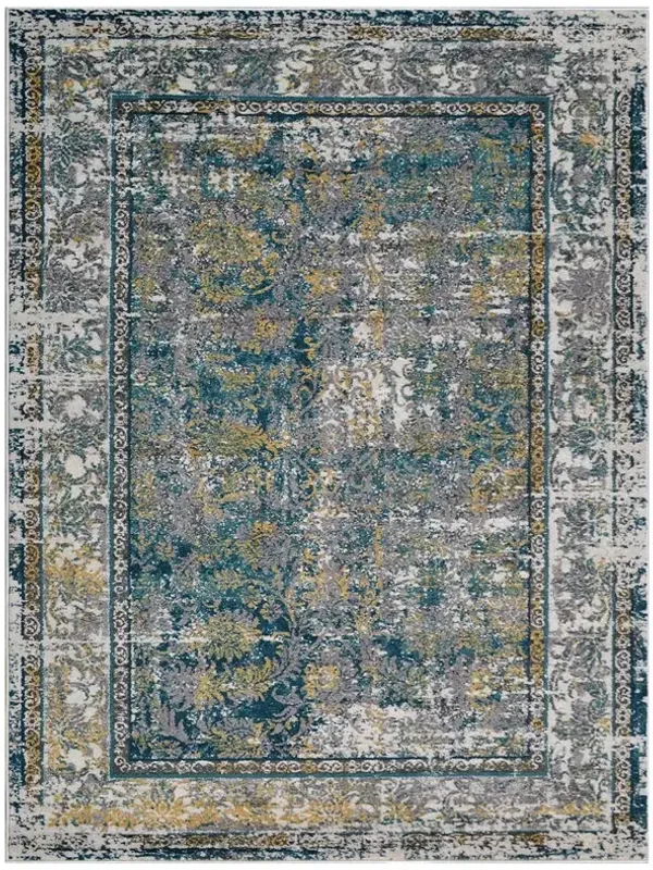 RUGSOTIC CARPETS MACHINE MADE HEATSET POLYPROPYLENE AREA RUGS  - 10'x13', Rectangle Shape, Silver Color, Classic Oriental Traditional  Design, Midium Pile Machine Made Area Rugs (M00036)