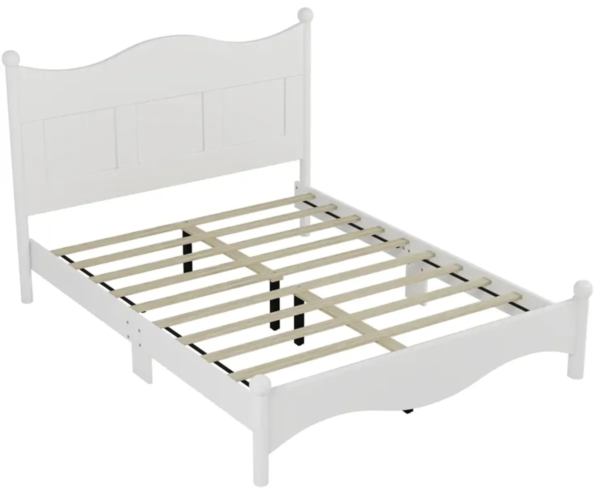 Merax Elegant Design Wood Platform Bed with Headboard