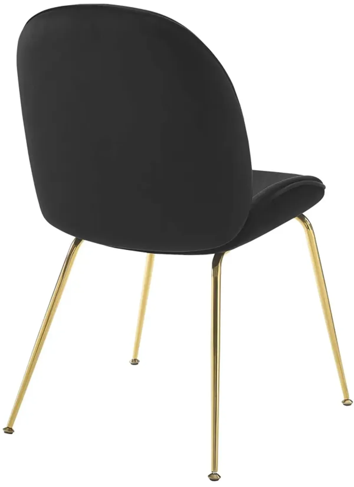 Scoop Gold Stainless Steel Leg Performance Velvet Dining Chair