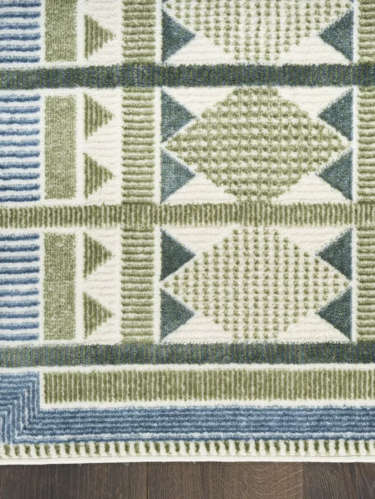 Nordic NRC06 Green/Blue 8' x 10' Rug