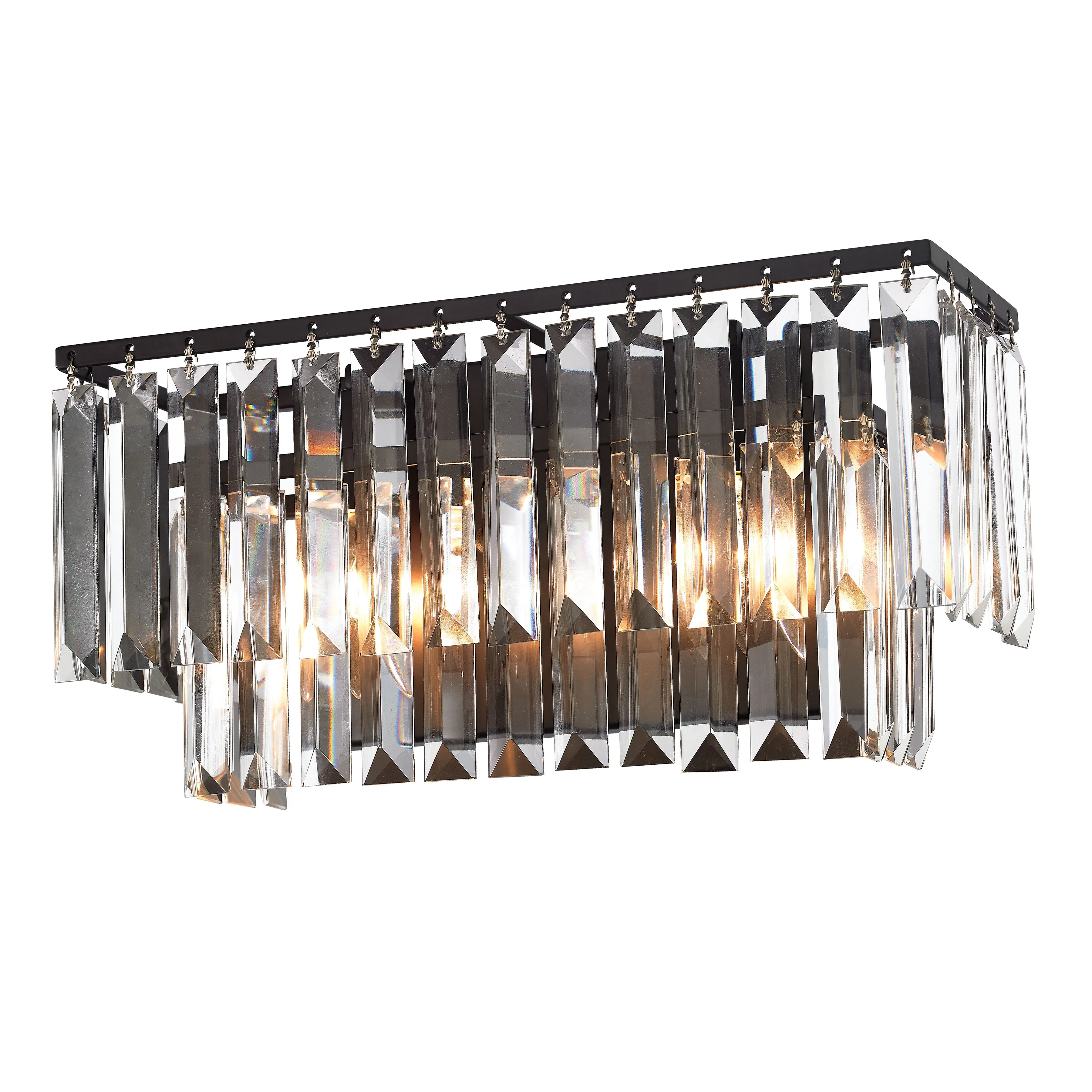 Palacial 15'' Wide 2-Light Bronze Vanity Light