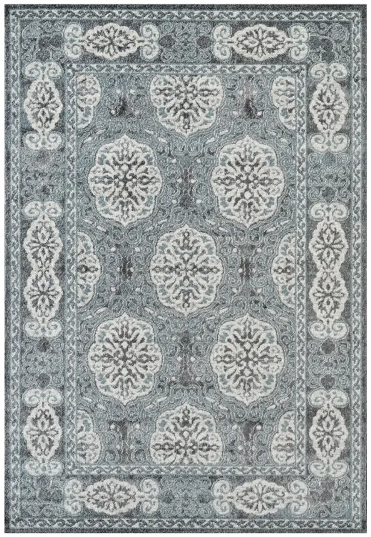 Alexandria Banbury Blue Bordered Area Rug