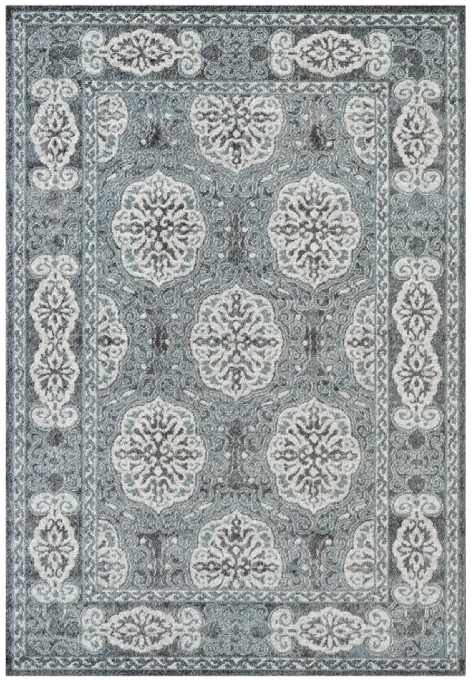 Alexandria Banbury Blue Bordered Area Rug