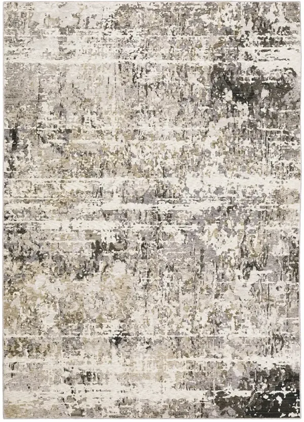 Nebulous 3'3" x 5' Contemporary Grey Rug