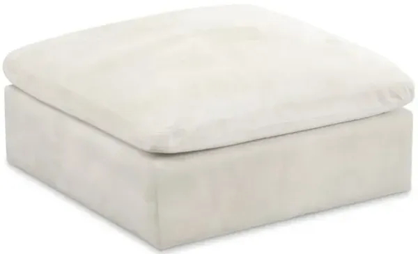 Meridian Furniture Cozy Cream Velvet Ottoman