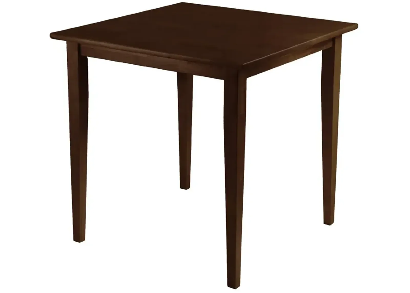 Hivvago Square Wood Shaker Style Dining Table in Antique Walnut Finish